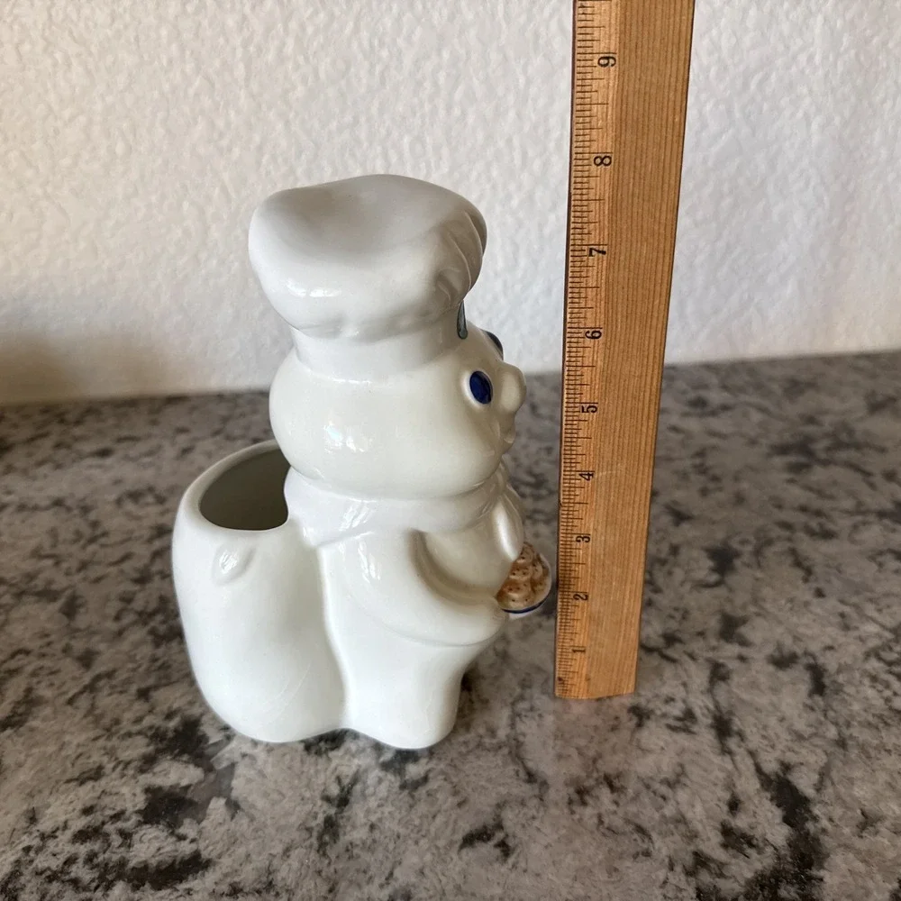 Vintage 1997 Pillsbury Doughboy Ceramic Set Holder,  Napkin Holder  *READ*